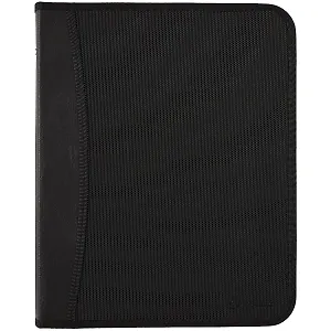 Папка на молнии 2отд. А4 350*282*33мм пласт., 4 кармана, бизнес-класс, черная