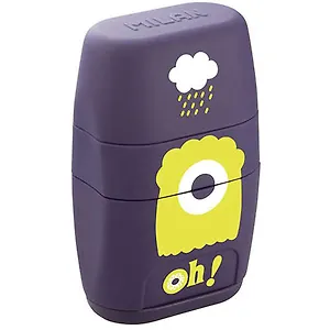 Ластик/Стирательная резинка, Milan/Милан + Точилка 2 в 1 Compact Monsters в асс.