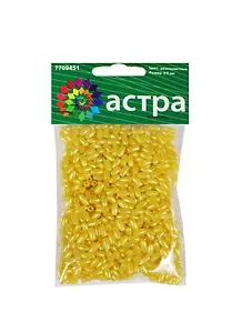 Бусины пластиковые (G29) (7708436) (3х6мм) (25гр.) (желтые) (упаковка)