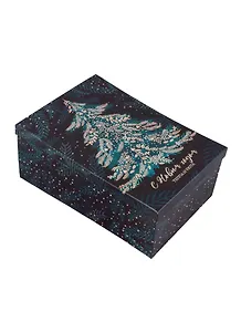 Коробка "Ёлочки" 32,5*20*12,5 см, Новый Год, картон