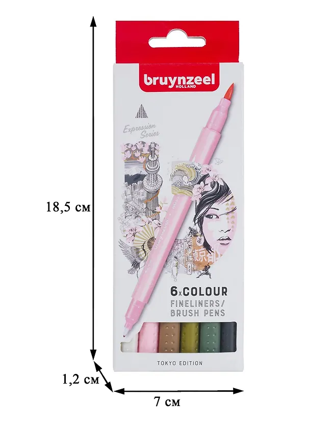 Линеры двусторонние 06цв "Brushpen Токио" 258736 — 4