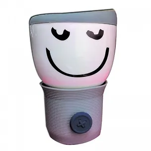 Кружка с силиконовой крышкой Smylie Guy,серая (110WG-1-234-6) 2372289