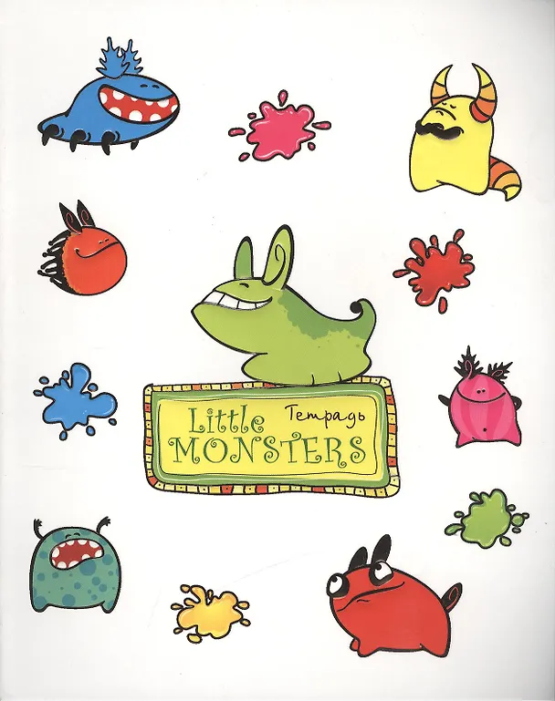 Тетрадь 48л кл. "Веселые монстры (Little monsters)" офсет, конгрев, мат.лам, выб.лак, ассорти, Unnika 227775 — 2
