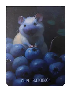 Скетчбук А6 48л "В голубике" 80г/м2, тв.обложка, мат.ламинация