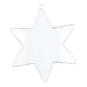 Заготовка для декора разъемная Звезда, 11х9х3,5см ( пластик)