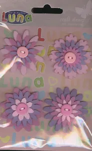 Набор для творчества LUNA Фиолетовые цветы 4шт
