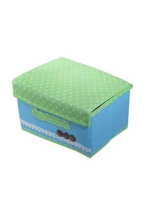 Короб складной с крышкой (KD-12) (27х17х14см) (синий) (упаковка) 2415604