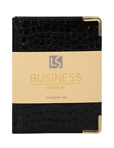 Ежедневник датированный 2026 год, А6, 176 листов, "Business Premium. Lizard", черный