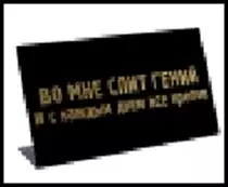 табличка "Во мне спит гений" на стол 15*8*3,5см пластик 472276 — 2322409 — 1