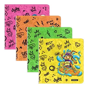 Обложки 12шт д/учебников "Funny Monsters" клеев.край, клапан в край, 232*440мм, 80мкм, ассорти, ErichKrause