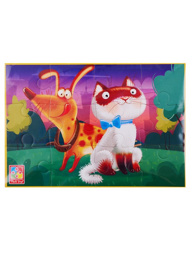 Мягкие пазлы А5 Vladi Toys Кот и собака 2789777 — 1