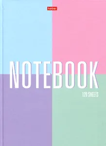 Книга для записей А4 120л кл. "Color Line" пятицветн.блок, 7БЦ, глянц.ламинация