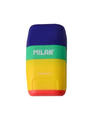 Ластик/Стирательная резинка, Milan/Милан + Точилка 2 в 1 Compact Mix в асс. 321052