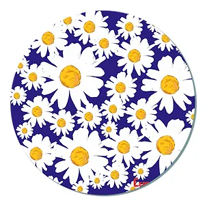 Доска для нарезки Ромашки (RCB-Camomile) (стекло) (d19) (в подар.упаков.) GiftLand