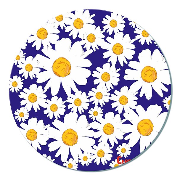Доска для нарезки Ромашки (RCB-Camomile) (стекло) (d19) (в подар.упаков.) GiftLand 2414974 — 1