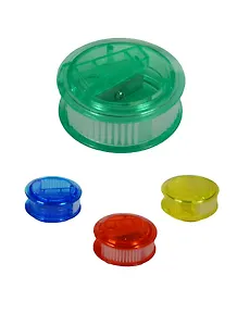 Точилка с контейнером "Круглая" пластик, ассорти, SL