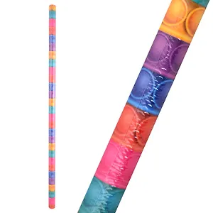 Бумага упаковочная 70*100см "Цветной pop it" глянц., инд.уп.