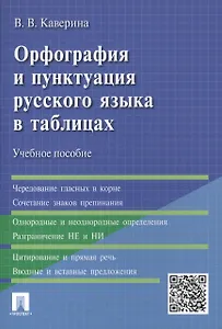 Орфография и пунктуация русского языка в таблицах: учебное пособие