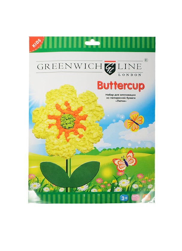 Набор для аппликации из папиросной бумаги Лютик (GL fl02) (Greenwich Line) (3+) (упаковка) 2407742 — 1