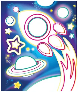 Набор для творчества, Аппликация фольгой Космические приключения 34901