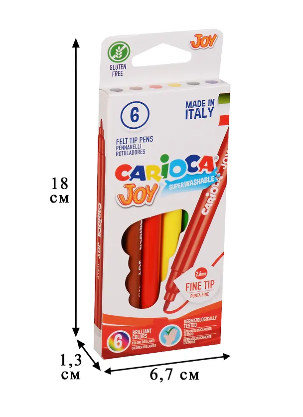 Фломастеры «Joy» Carioca, 6 цветов 201016 — 3