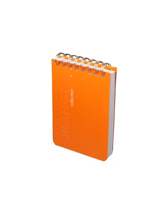 Блокнот А7 50л кл. "NEON ORANGE" спираль, пластик.обл., ярко-оранжевый, stila 230032