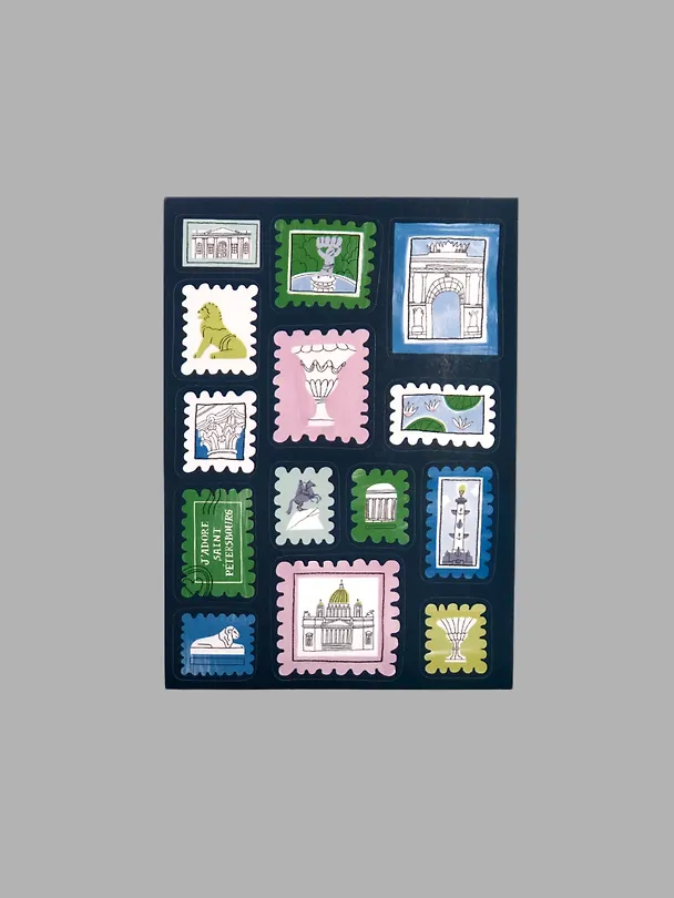 Стикеры Марки Петербурга. Медный всадник 3049621 — 1