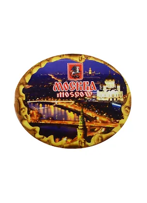ГС Магнит Москва Свиток большой овальный 7 Достопримечательности Москвы (7,5см) (дерево) 2499148