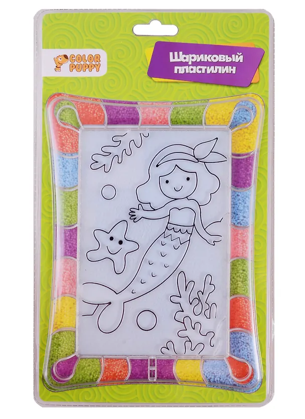 Набор д/творч Color Puppy Набор шарикового пластилина пластиковая картина Русалка 95474 2728118 — 1