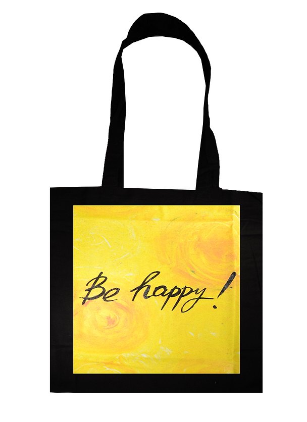 Сумка. Be happy! (размер 37х41 см, длина ручек 74 см, пакет с европодвесом) 2549782 — 1