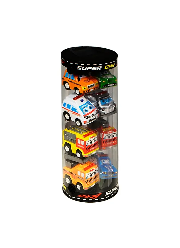 Набор инерц. игрушек Bebelot Спецтранспорт (BBA1602-012) (8шт по 5см) (тубус) 2445388 — 1