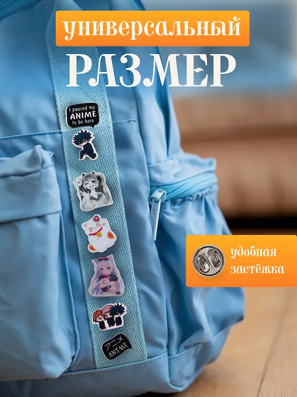 Набор акриловых значков (5шт) (Значок Аниме Девушка с ушками Дзё Значок Аниме Девушка с ушками Сёдзё Значок Аниме Манеки-неко Набор Значков Аниме Чиби Мальчик Набор Значков Аниме Чиби Трое) (акрил) (упаковка) 3082546 — 6