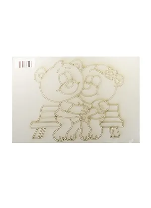 Трафарет Влюбленные медвежата (А4) (325) (упаковка) 2535365