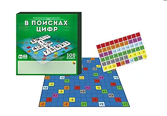 Настольная игра, В поисках цифр 100 фишек ИН-1804 404105 — 1