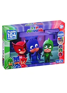 Пазл Origami Герои в масках Друзья 104эл + наклейки 04227