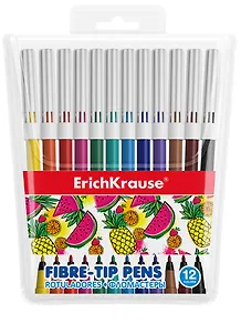 Фломастеры Erich Krause, Washable, 12 цветов