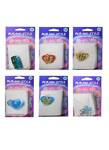 Подвеска стеклянная декоративная Мурано ручной работы (GP) (в ассорт.) (блистер)