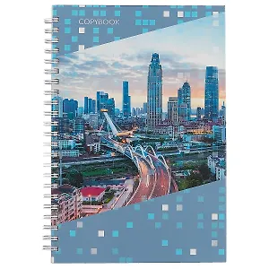 Тетрадь в клетку Listoff, "Офисный стиль. Вечерний мегаполис", 100 листов