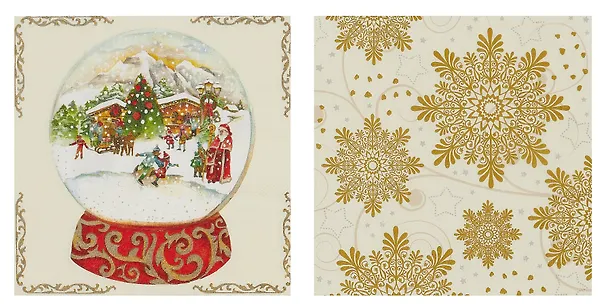 Салфетки для декупажа Снежный шар - 2 шт. P-611617/TL610019 357376 — 2