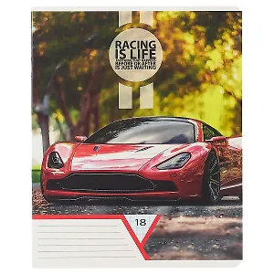 Тетрадь в клетку Academy Style, "Стильные авто", 18 листов, в ассортименте