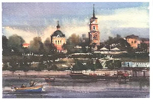 Открытка "Пермь" акварель