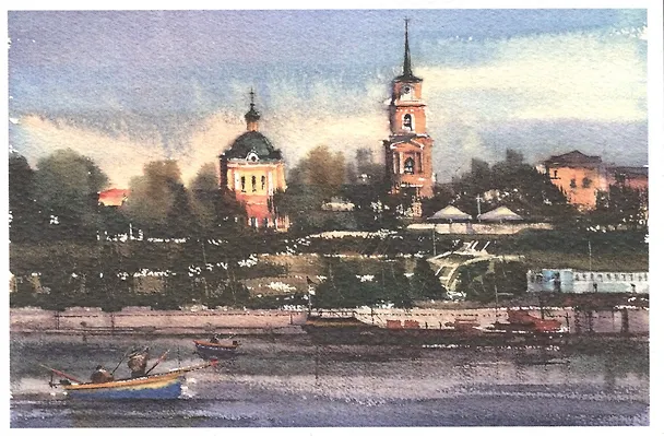 Открытка "Пермь" акварель 2572173 — 1