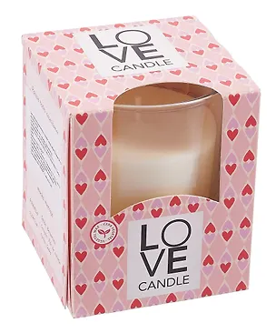 Свеча ароматическая в стакане Love candle Rosa (120г) (коробка) 3113625