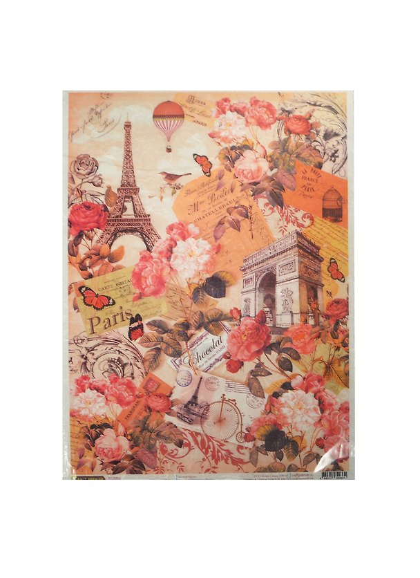 Рисовая бумага для декупажа «Париж», А3, 25 г/м, Craft Premier 2461961 — 1