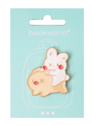 Значок Kawaii Кролик и свинка (металл) (12-5769-A12) 3077920