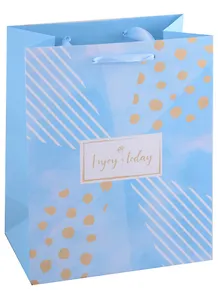 Пакет А5 18*23*10 "Enjoy today" нейтр., бум., мат.пленка, тиснение