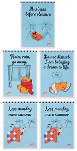 Блокнот А6 40 листов клетка "Оранжевый кот"