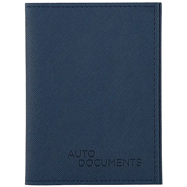 Обложка для автодокументов экокожа, синий 2930533 — 2