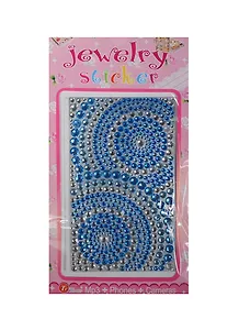 Набор д/творчества Стразы литые для телефона на картонке Jewelry sticker (1461-1/22) (бело-голубые круги)
