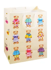 Пакет подарочный "Мишки", А4